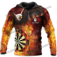 Personalized Darts Beer Zip Hoodie