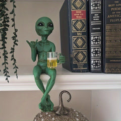 Cute Alien Beer Resin Figurine