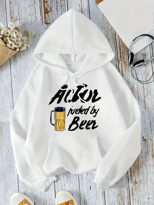 Beer Pattern Loose Hoodie