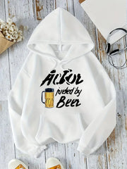 Beer Pattern Loose Hoodie