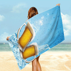 Beer Mugs Beach Microfiber Towel