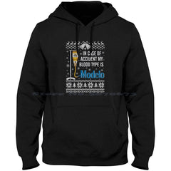 Funny Beer Blood Type Hoodie Tee
