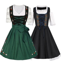 German Oktoberfest Dirndl Maid Dress Bavarian Traditional Beer Girl Outfits Performance Halloween Carnival Cosplay Costume