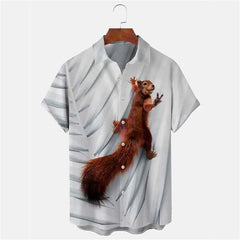 Men's Shark Print Hawaiian Shirt