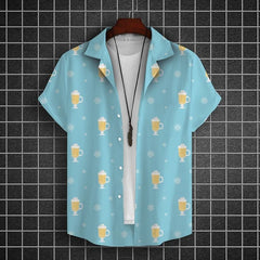 Beer Printed Hawaiian Shirt