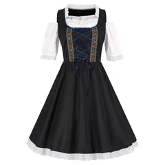 German Oktoberfest Dirndl Maid Dress Bavarian Traditional Beer Girl Outfits Performance Halloween Carnival Cosplay Costume