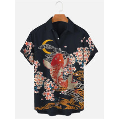 Men's Shark Print Hawaiian Shirt