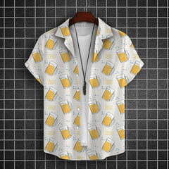 Beer Printed Hawaiian Shirt