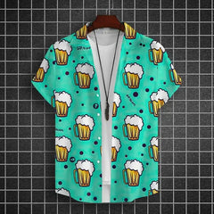 Beer Printed Hawaiian Shirt