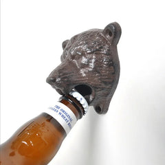 Bear Head Wall Bottle Opener