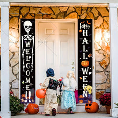 Hanging banner pumpkins, ghosts, Halloween