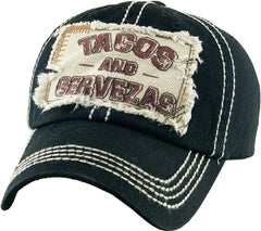 TACOS AND CERVEZAS Vintage Ballcap