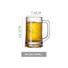 Simple Glass With Handle Household Large-capacity Tea Cup Beer Mug Bar Only Beer Steins Printable