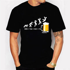 Graphic Hip-hop Men's And Women's T-shirt Beer Men's T-shirt Street Wear Harajuku T-shirt