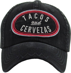 Tacos And Cervezas Vintage Ballcap