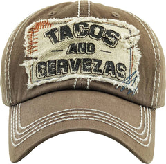 TACOS AND CERVEZAS Vintage Ballcap