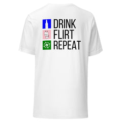 Drink, Flirt, Repeat | Men's Clothing | White Version